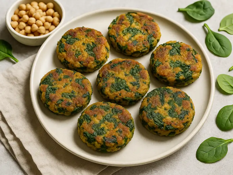 Chickpea and Spinach Patties