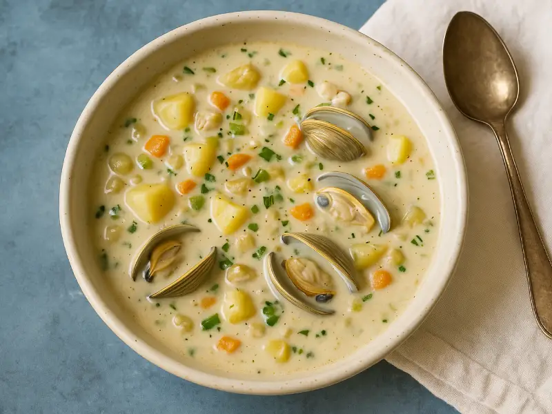 Clam Chowder with Coconut Milk