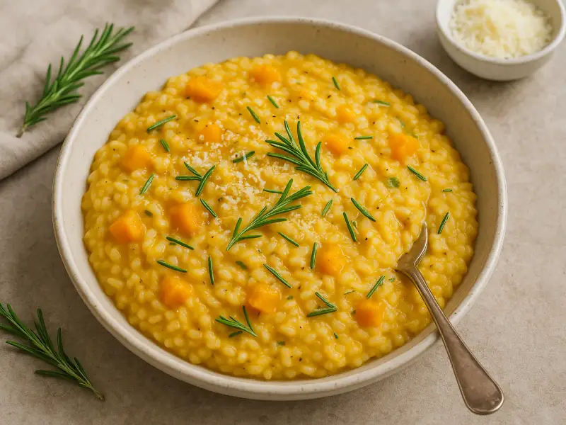 Creamy Pumpkin and Rosemary Risotto